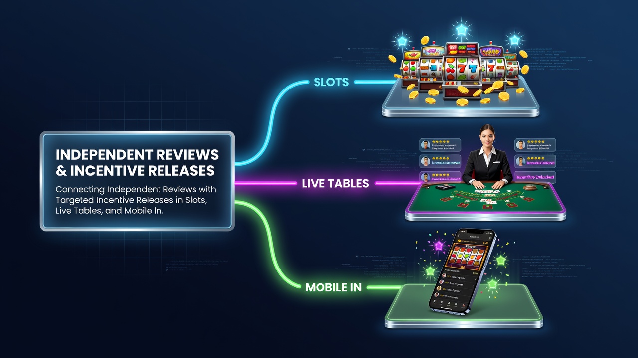 Illustration der mobilen Schnittstellen und deren Verbindung zu Bewertungen und Anreizfreigaben in Slots und Live-Tischen