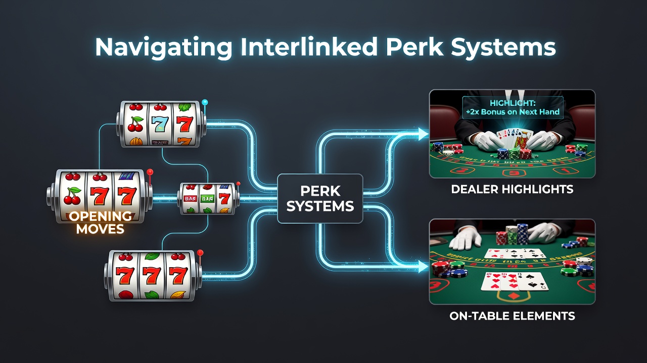 Mobile Schnittstellen zeigen verknüpfte Perks von Slots zu Live-Tischen in geprüften Plattformen