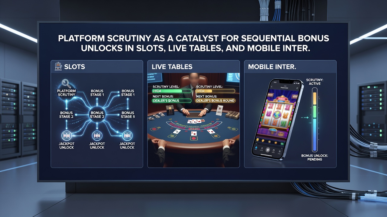 Mobile Casino-Interfaces mit sequenziellen Bonus-Elementen und Live-Tisch-Integration