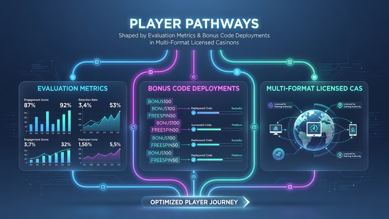 Diagramm zur Verknüpfung von Metriken, Codes und Spielerpfaden in Multi-Format-Casinos